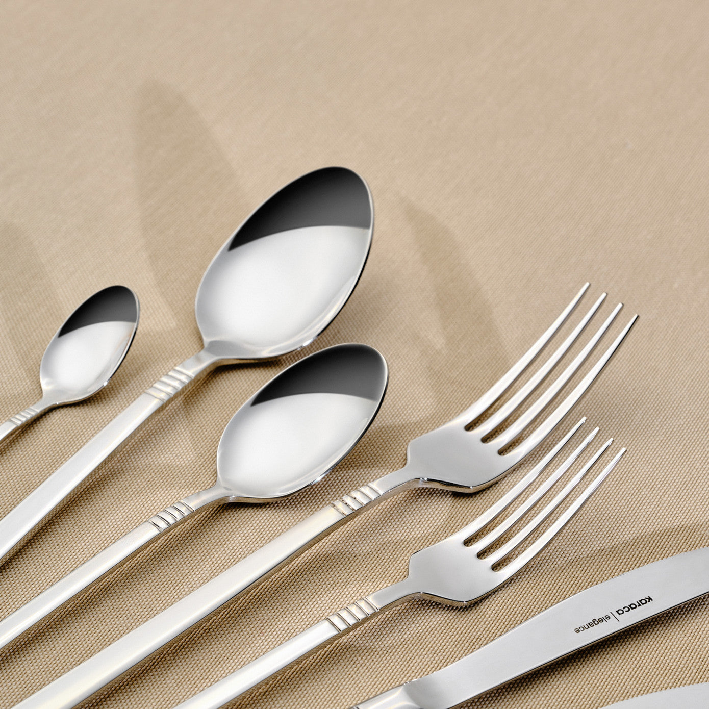 Elegance Nil Platinum 12 Person 84 Piece Cutlery Set