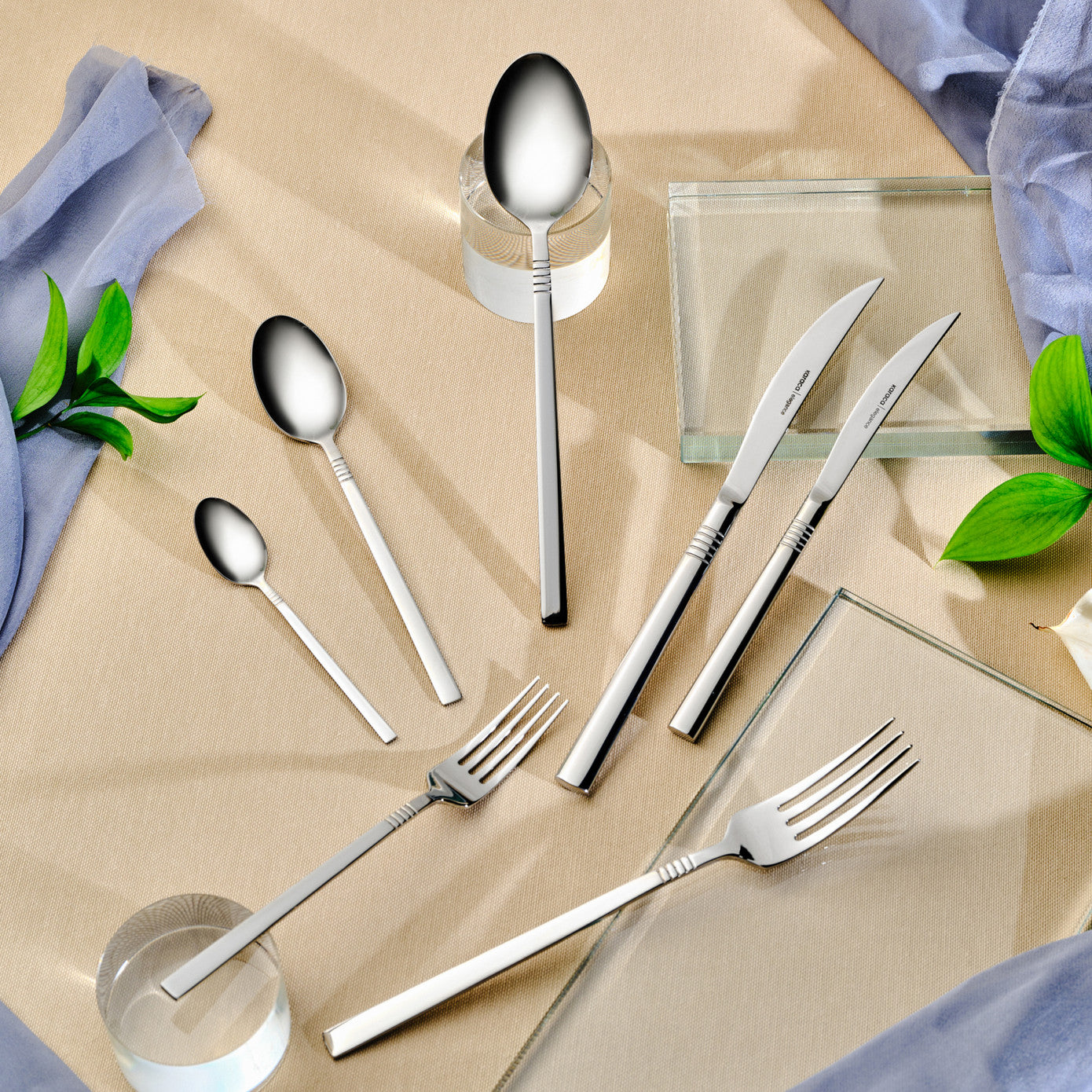 Elegance Nil Platinum 12 Person 84 Piece Cutlery Set