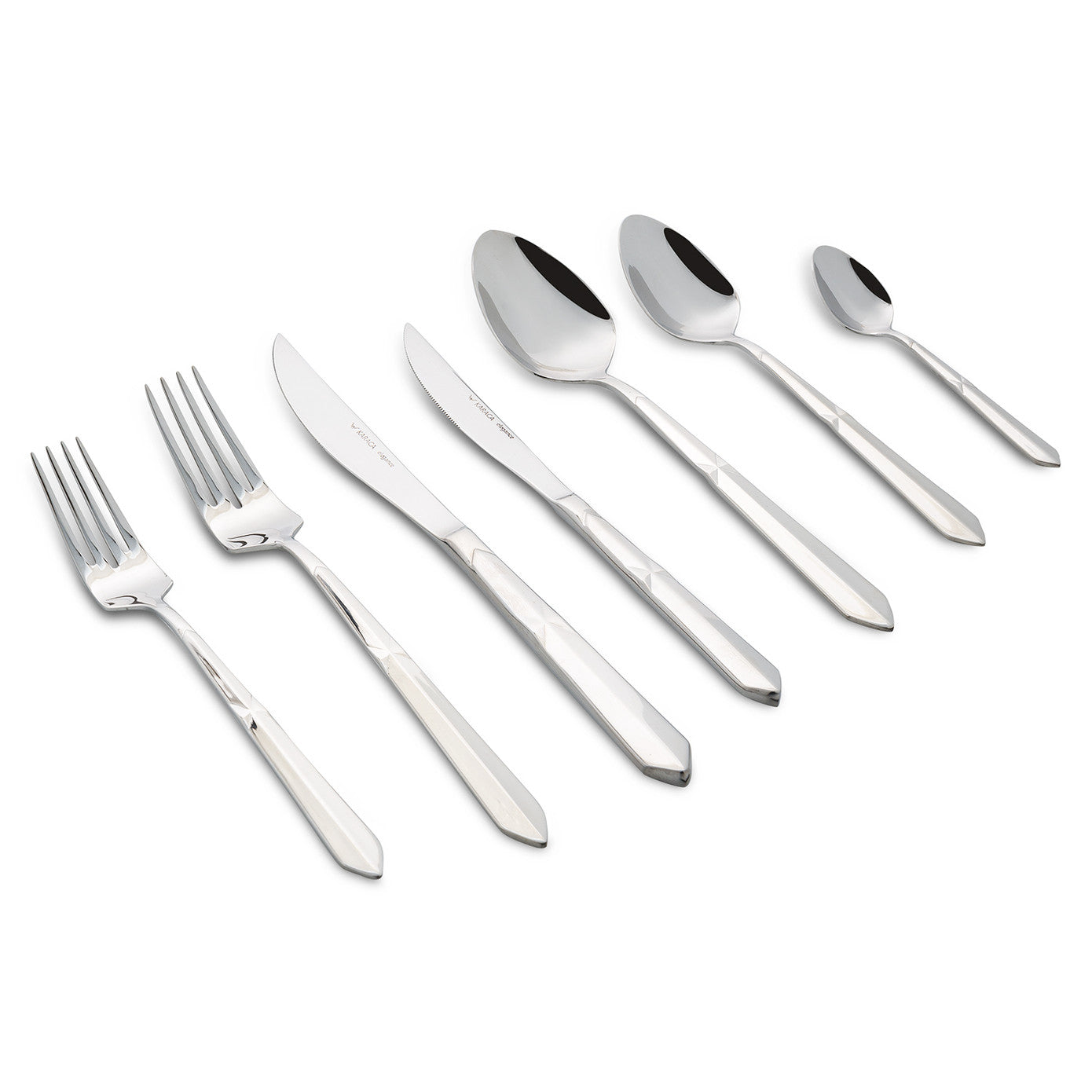 Elegance New Diamond Platinum 12 Person 84 Piece Cutlery Set