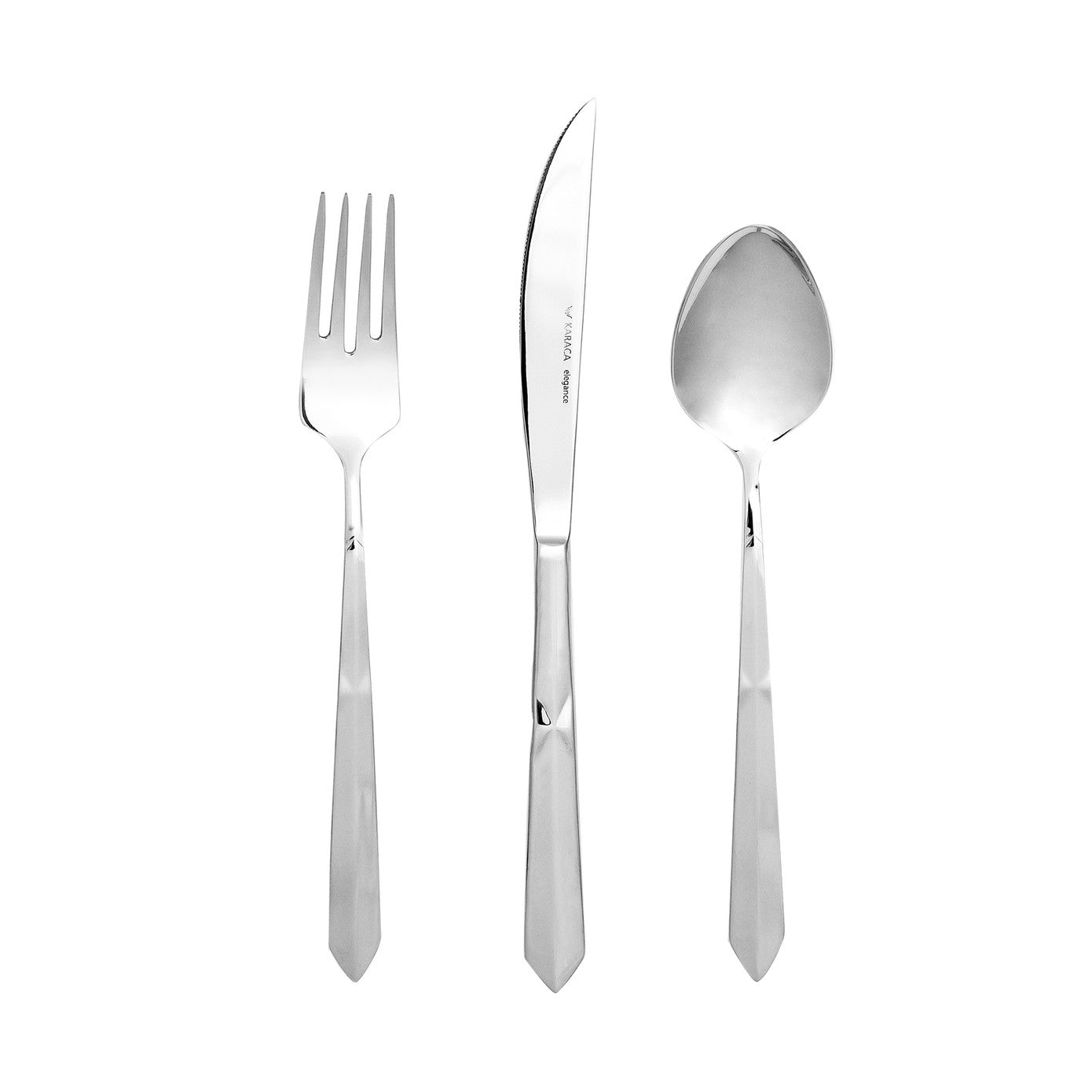Elegance New Diamond Platinum 12 Person 84 Piece Cutlery Set