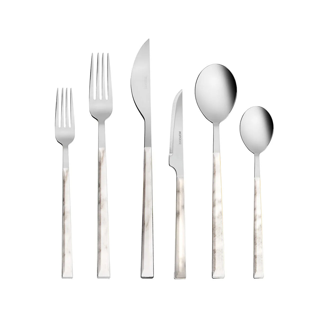 Karaca Leda White 36 Piece Cutlery Set for 6 People