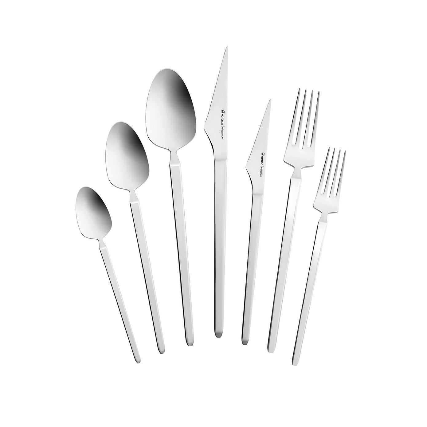 Elegance New Glacial V2 Platinum 12 Person 84 Piece Cutlery Set