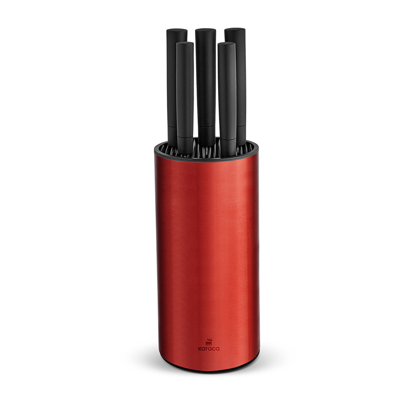Karaca Oscar Red 6 Piece Knife Set with Stand