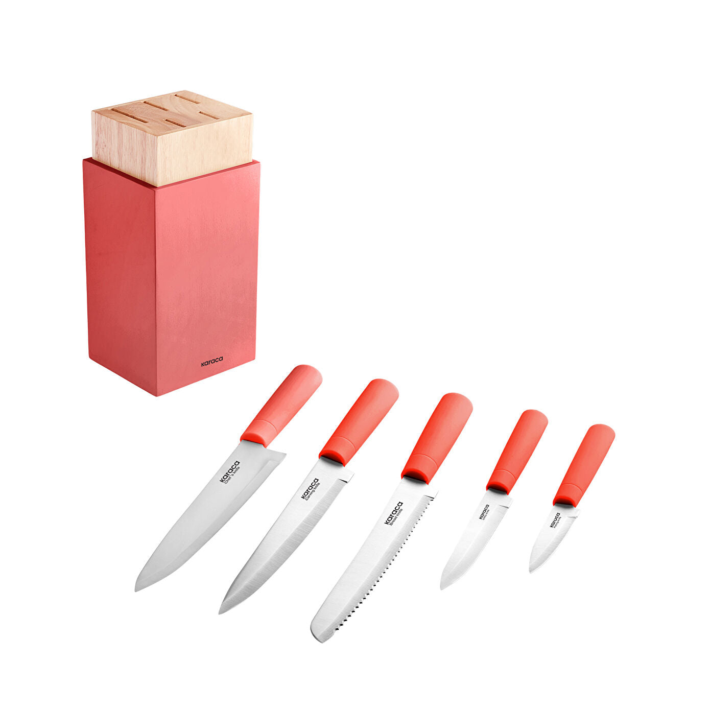 Karaca Viego 6 Piece Knife Set Red