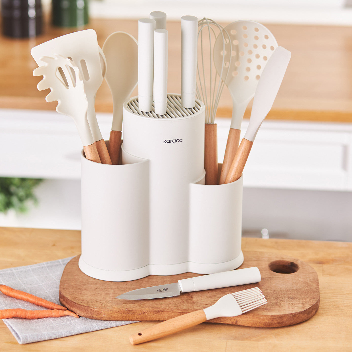 Burby 14 Piece Knife Set Cream