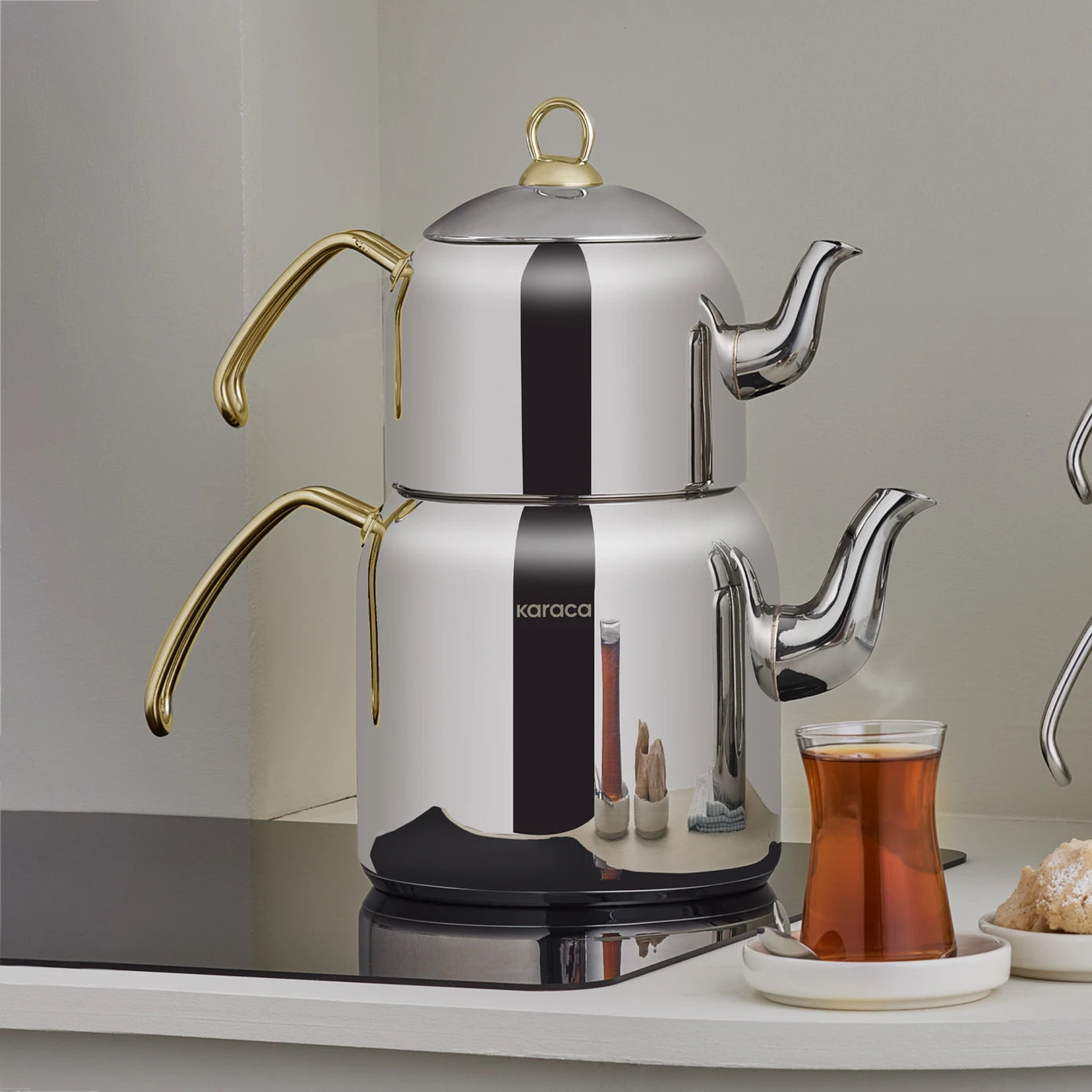 Esme Induction Based Teapot Set Gold