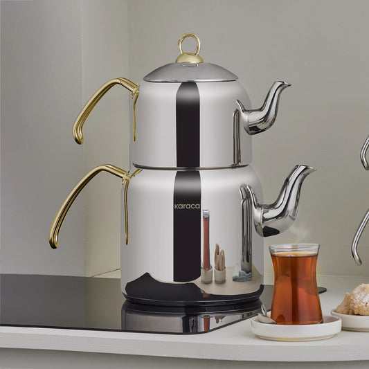 Esme Induction Based Teapot Set Gold