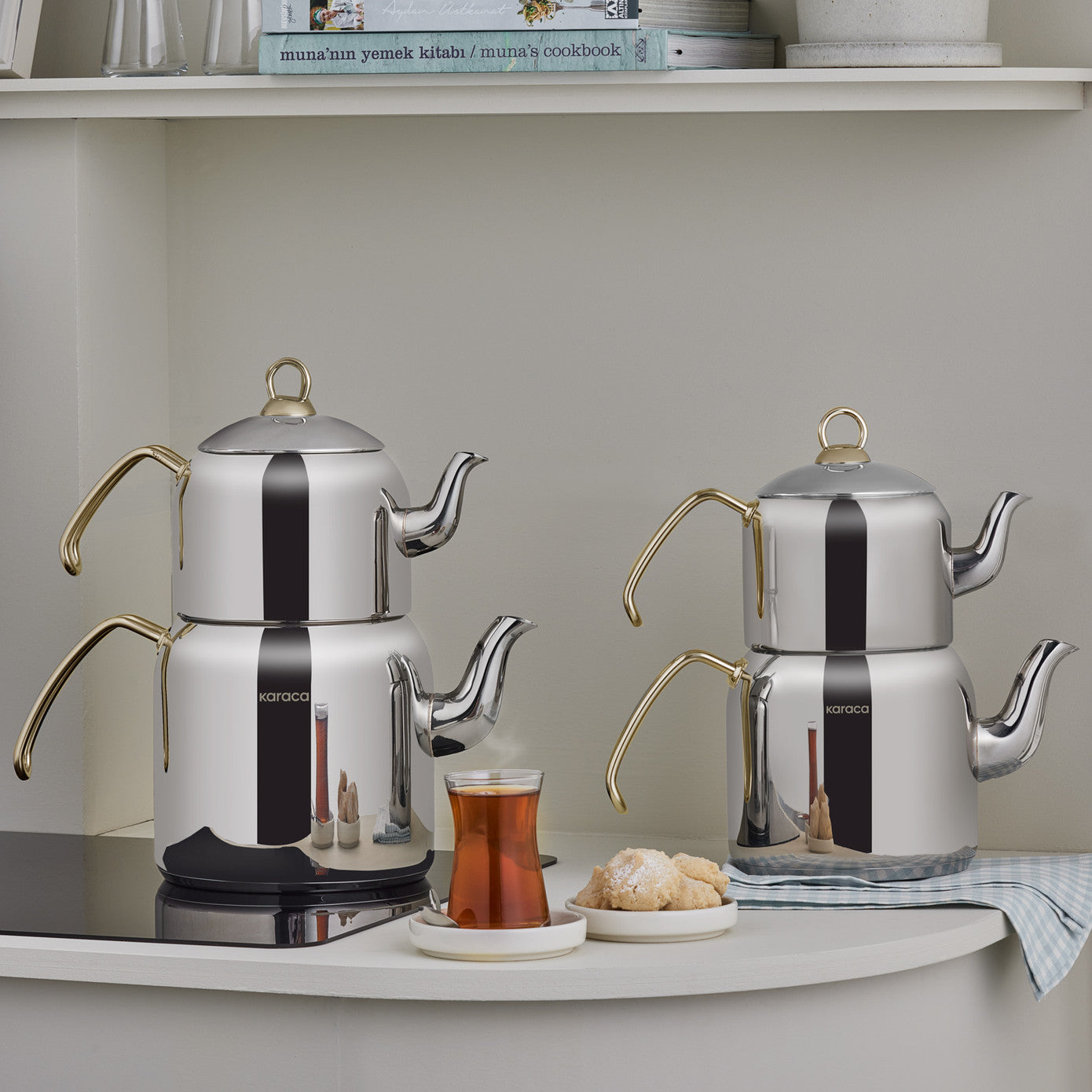 Esme Induction Based Teapot Set Gold