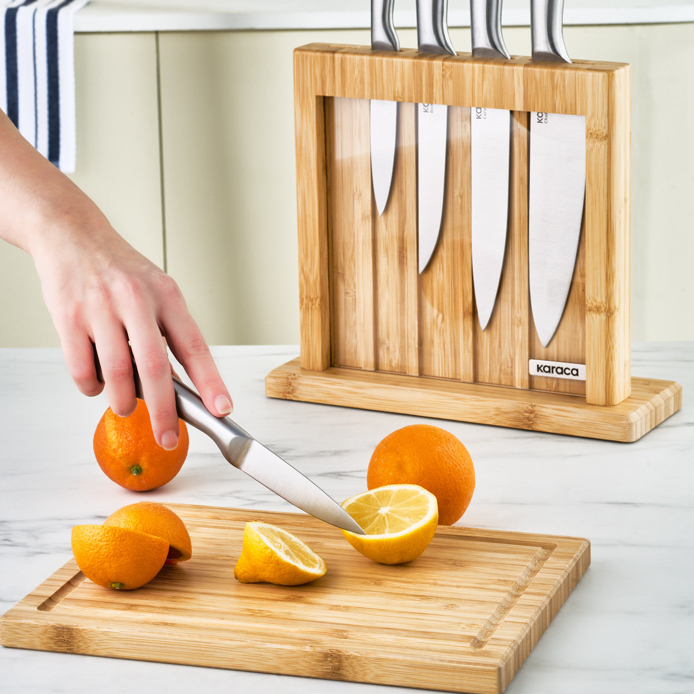 Samurai Nagoya Vigor 7 Piece Knife Set and Cutting Board