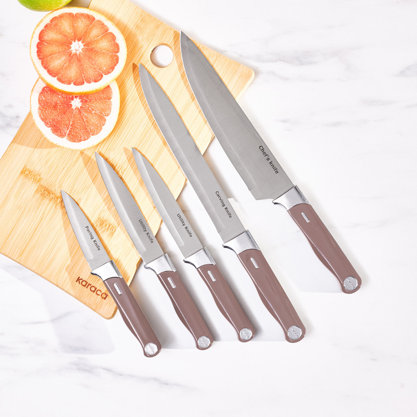 Mastermaid 6 Piece Knife Set Rosegold