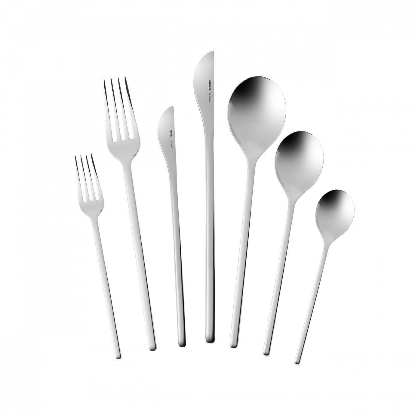 316 Premium Cappadocia Platinum 12 Person 84 Piece Cutlery Set