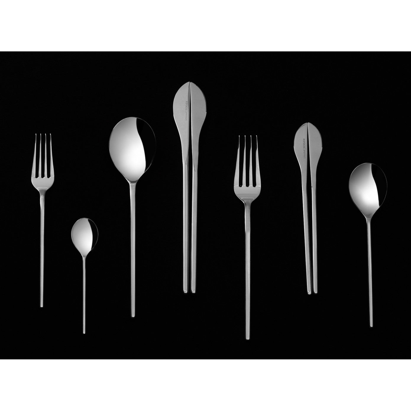 316 Premium Cappadocia Platinum 12 Person 84 Piece Cutlery Set