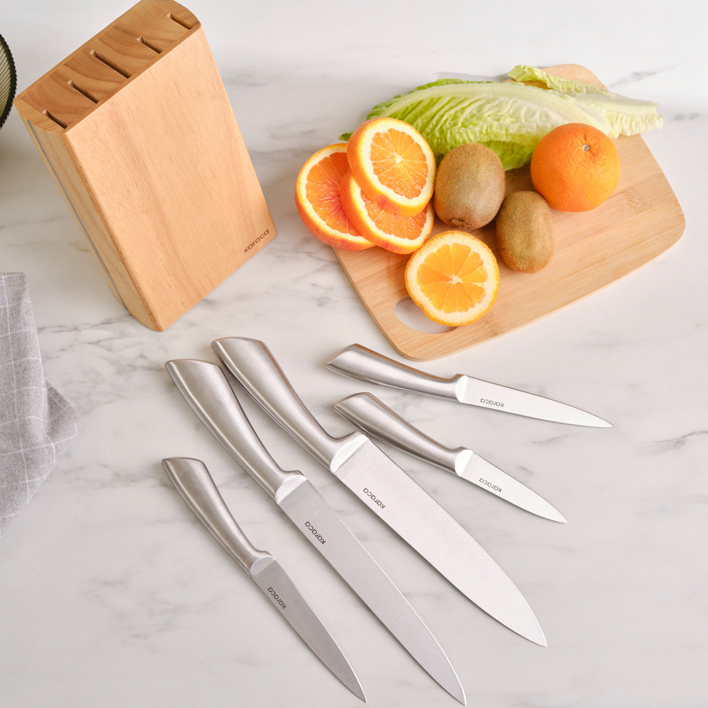 Jasper New 6 Piece Stand Knife Set