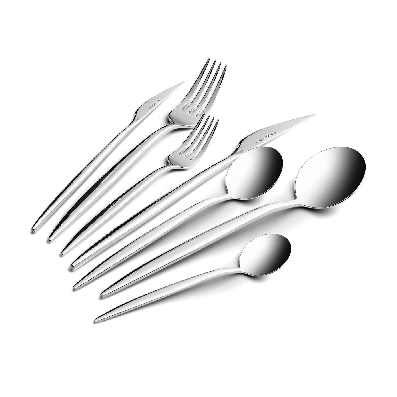 Premium Sail Platinum 12 Person 84 Piece Cutlery Set