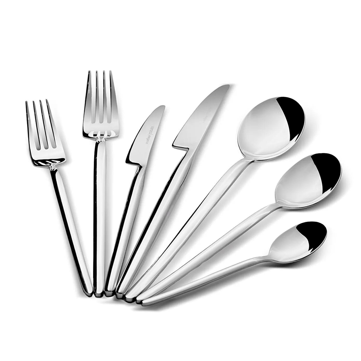 Elegance Whisper Platinum 84-Piece Cutlery Set for 12 People