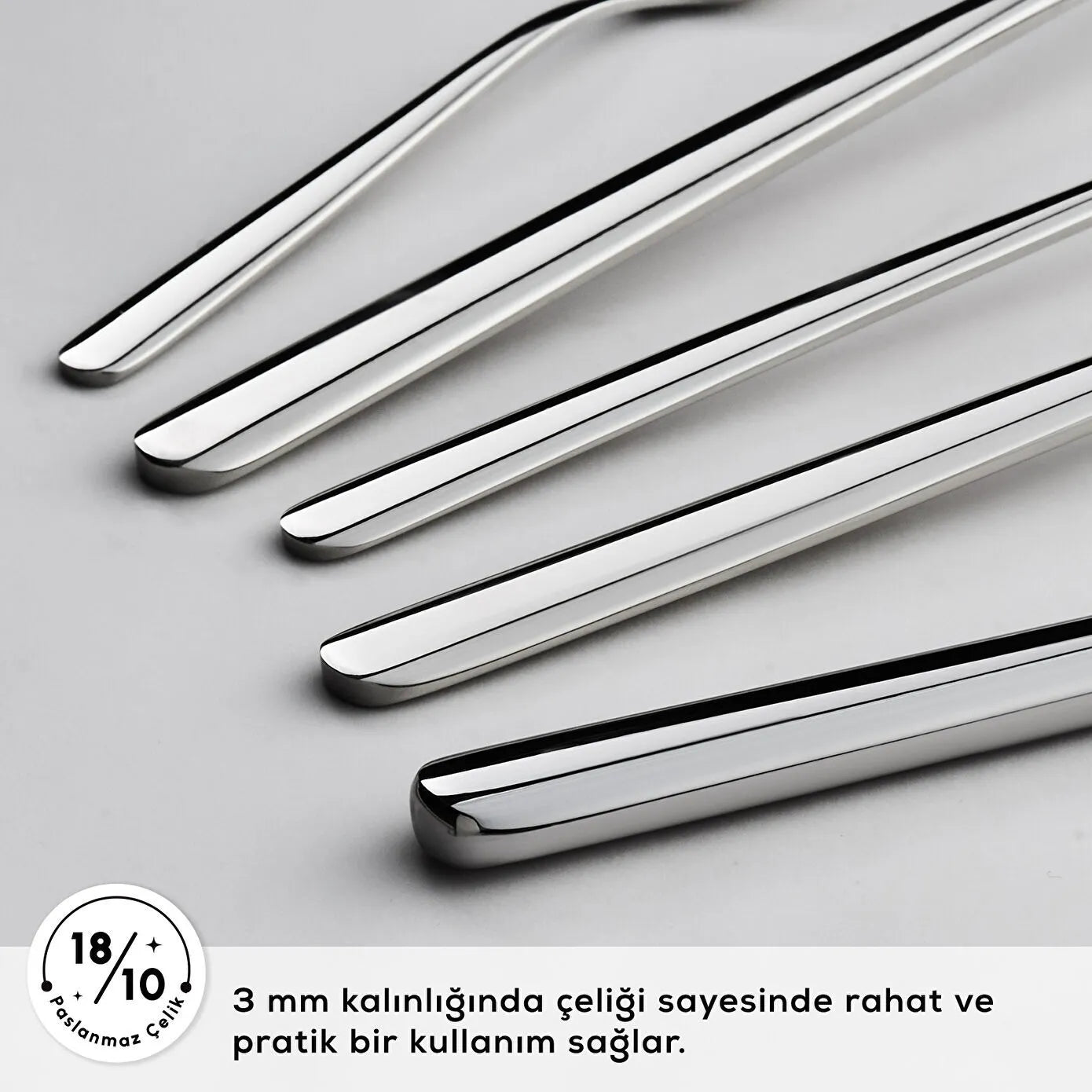 Karaca Elegance New Boreas Platinum 84-Piece Cutlery Set for 12 People