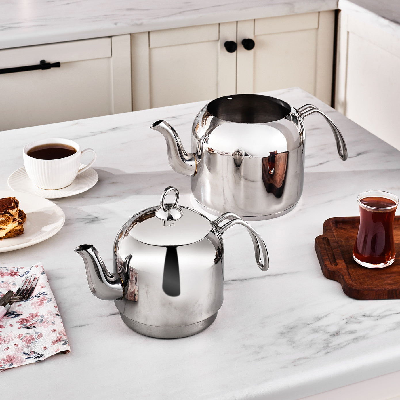 Deren Non-Tilting Induction Based Maxi Size Teapot Set