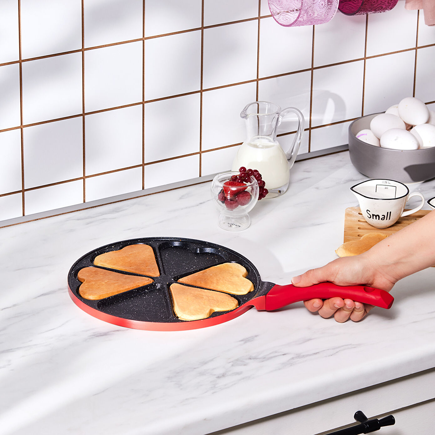 Biogranit Love Pancake Pan 26 Cm Red