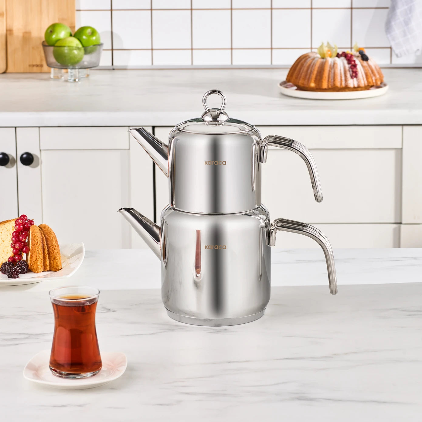 Karaca New Mani Midi Size Teapot Set