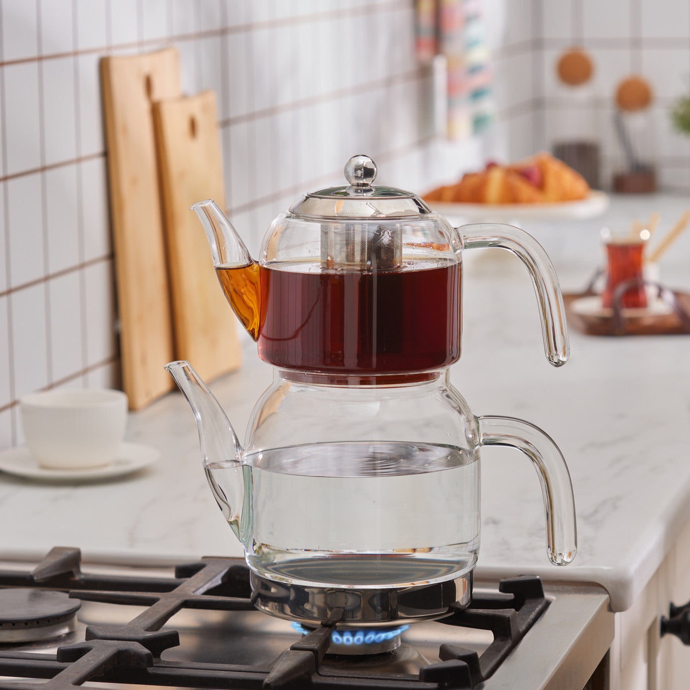 Karaca Panora Family Size Glass Teapot