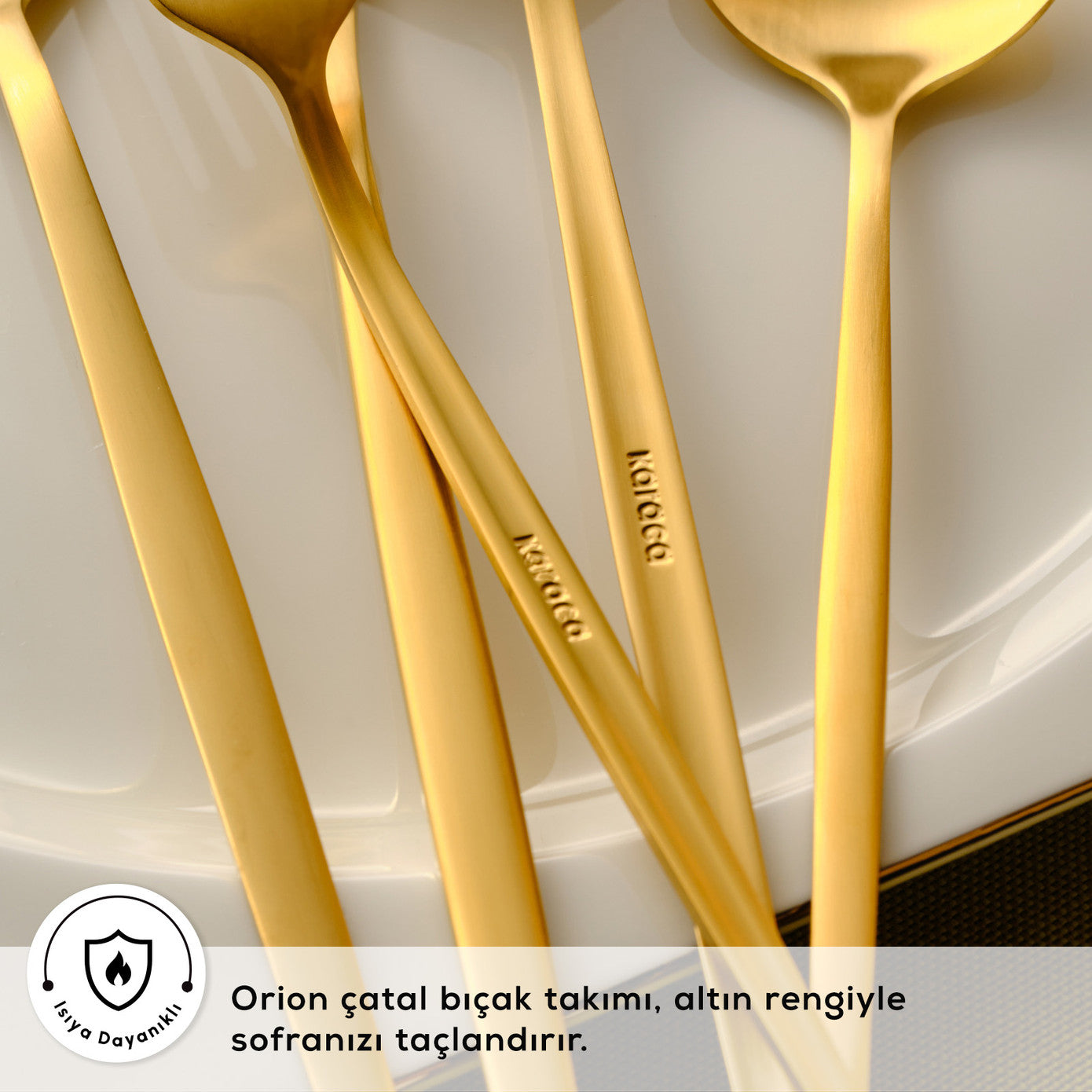 Orion Matte Gold 12 Person 60 Piece Cutlery Set