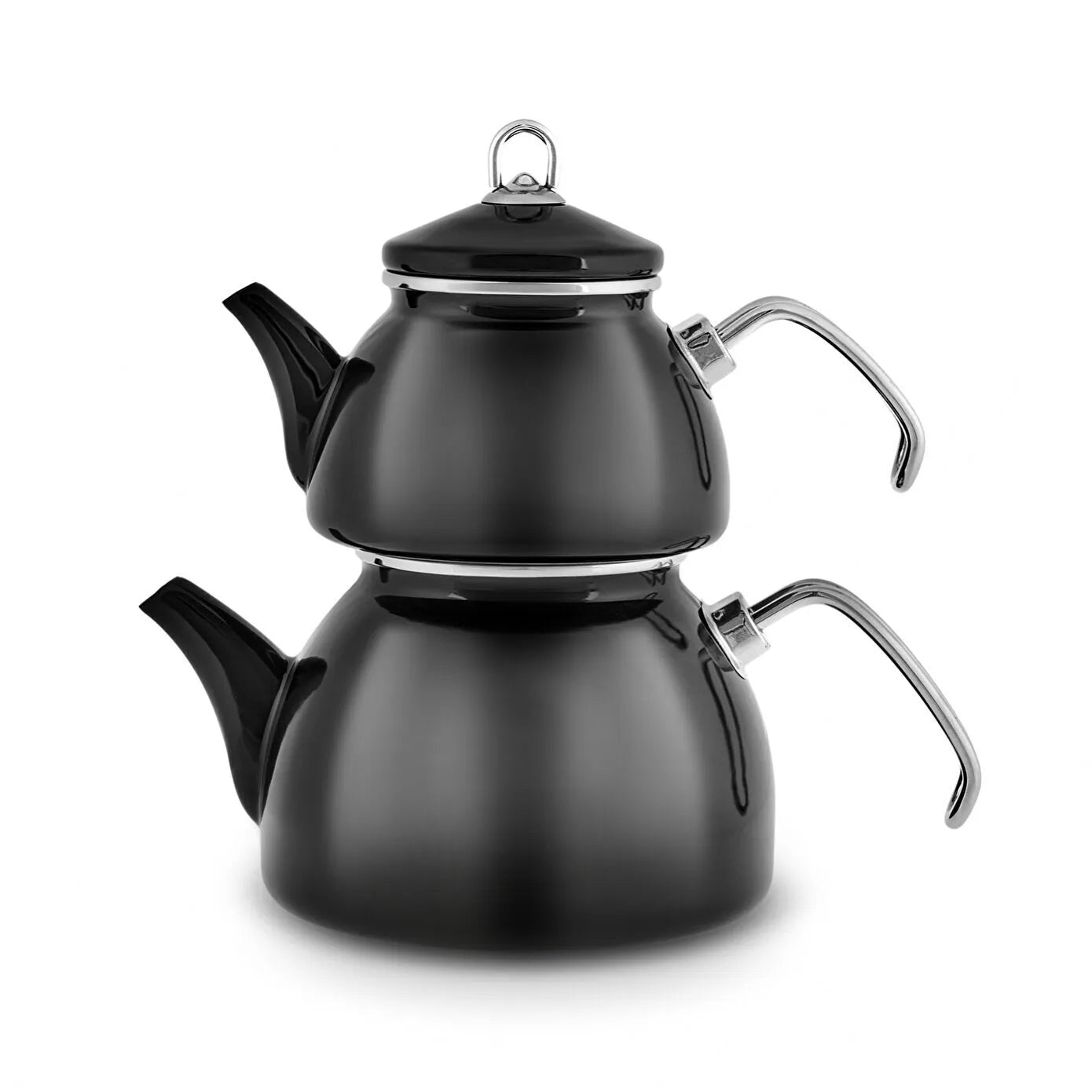 Loreto Enamel Teapot, Black