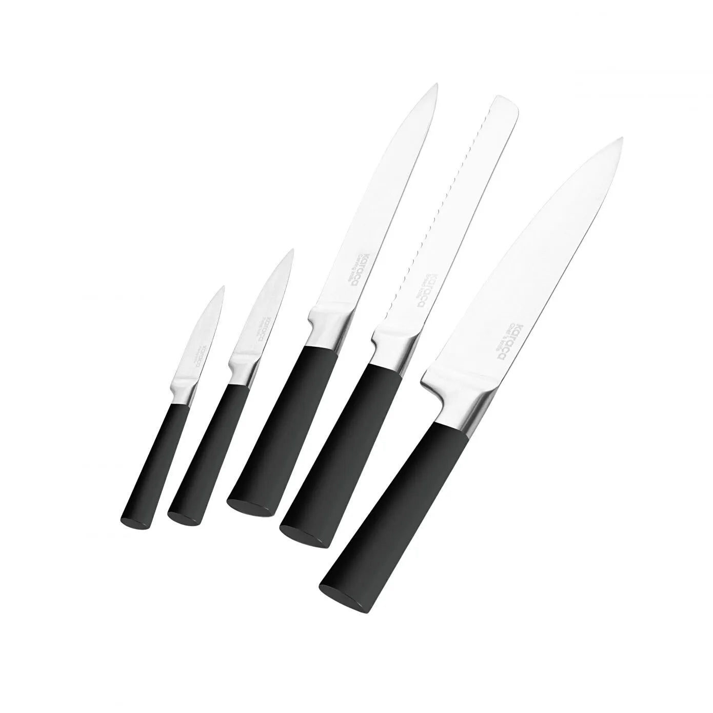 Karaca Samurai Thor New Japanese Steel 6 Piece Knife Set Black