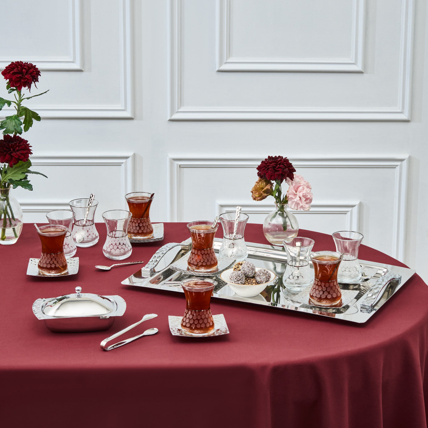 Cella 40 Piece Tea Set for 12 People - Platinum