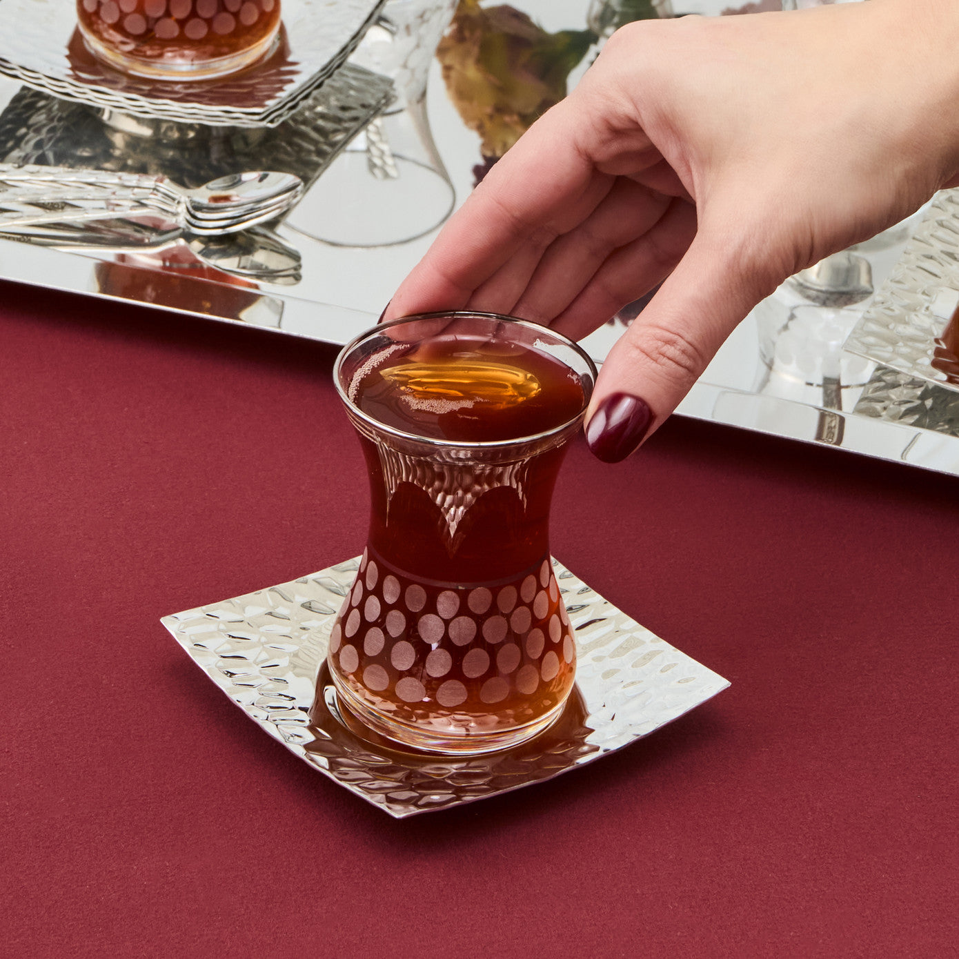 Cella 40 Piece Tea Set for 12 People - Platinum