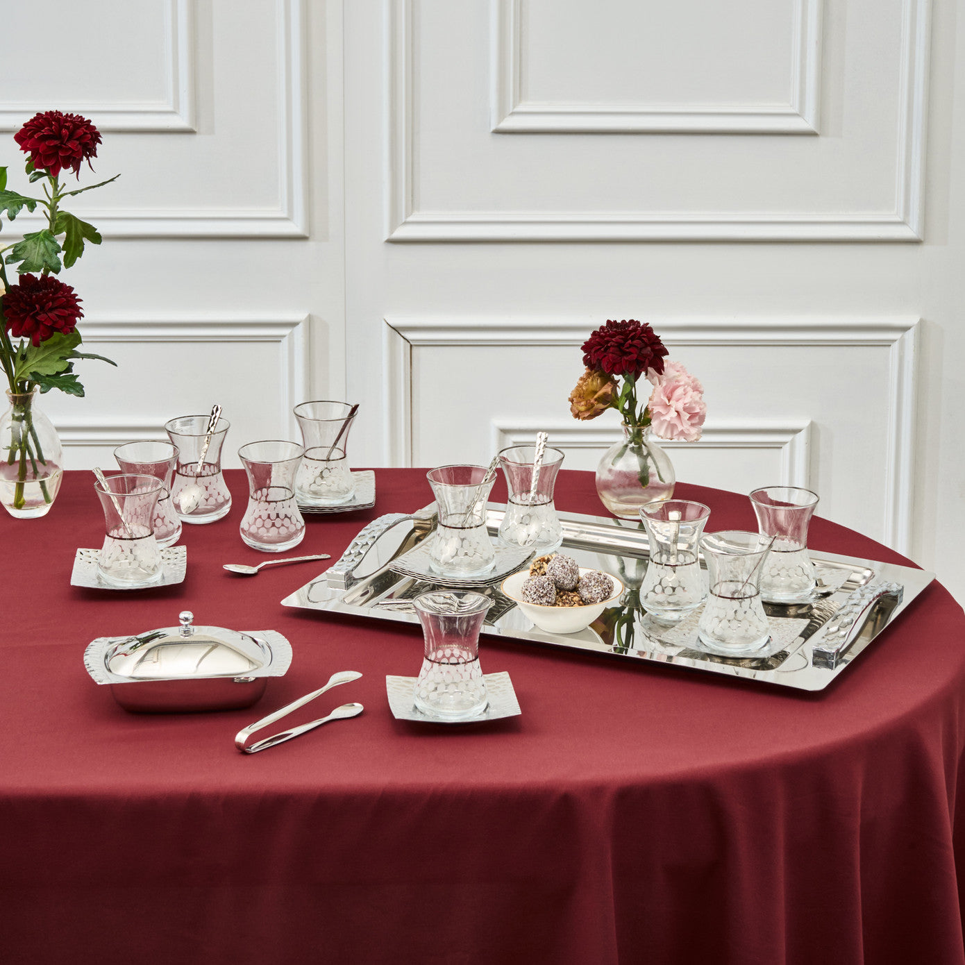 Cella 40 Piece Tea Set for 12 People - Platinum