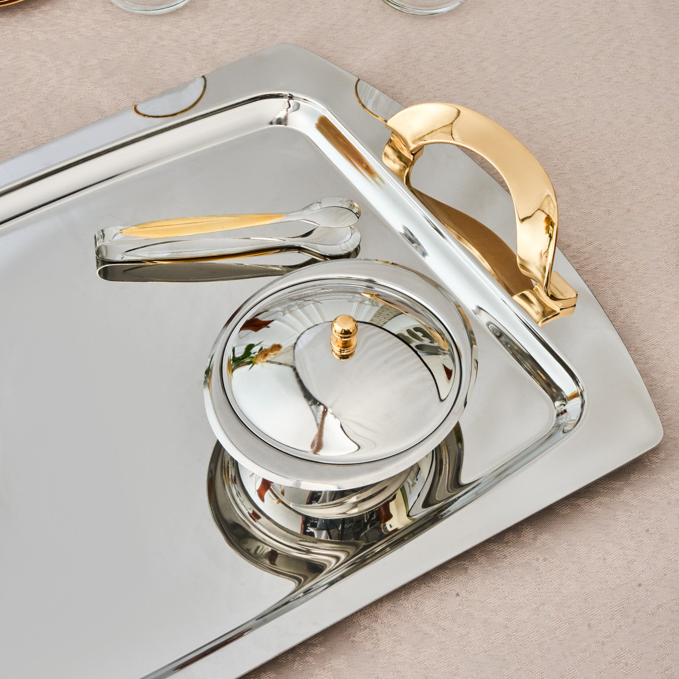 Vista 40 Piece Tea Set for 12 People Gold