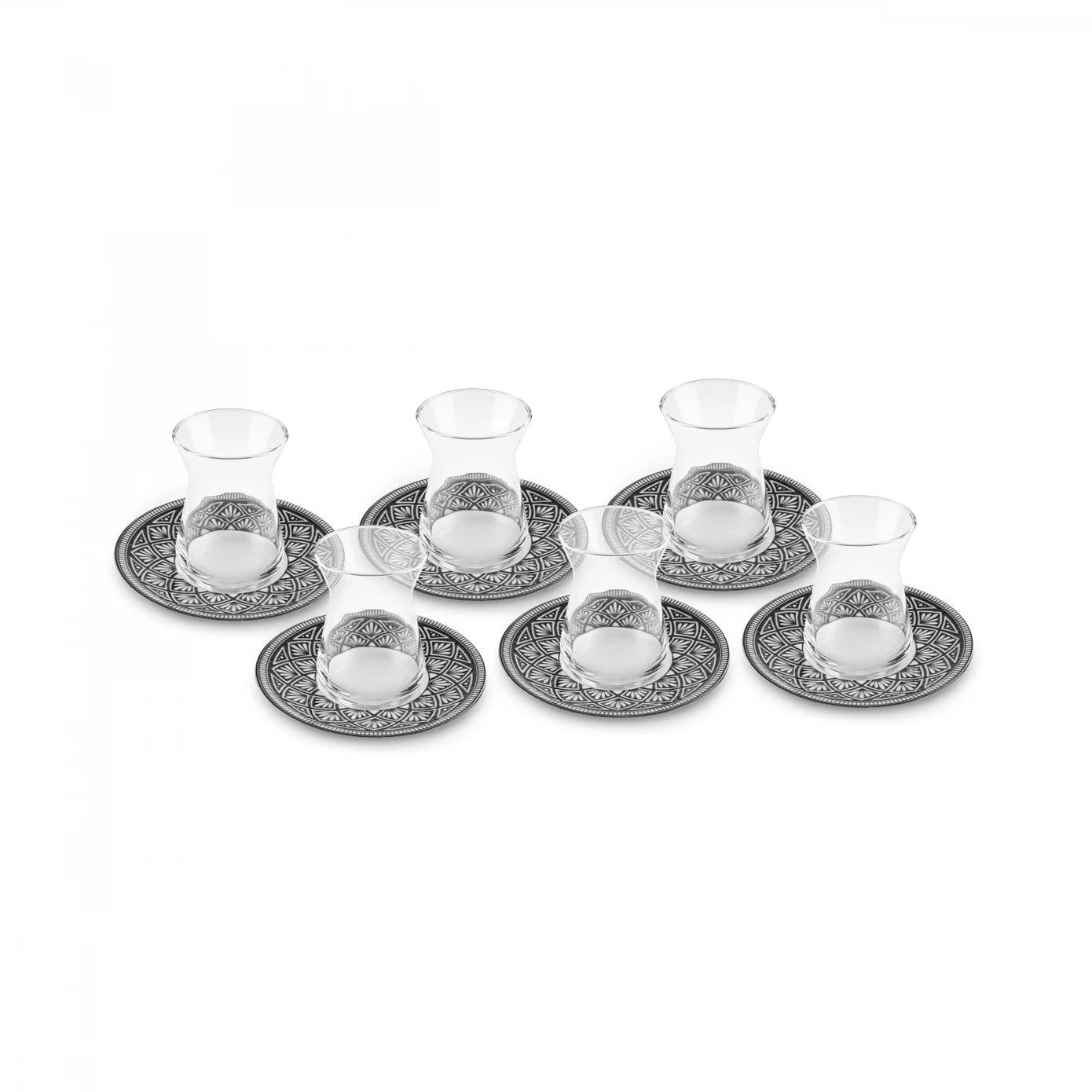 Lenny 12 Piece Tea Set for 6 People - Black