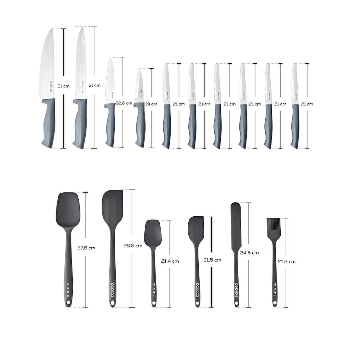 Karaca Lively and Strong 16 Piece Kitchen Set