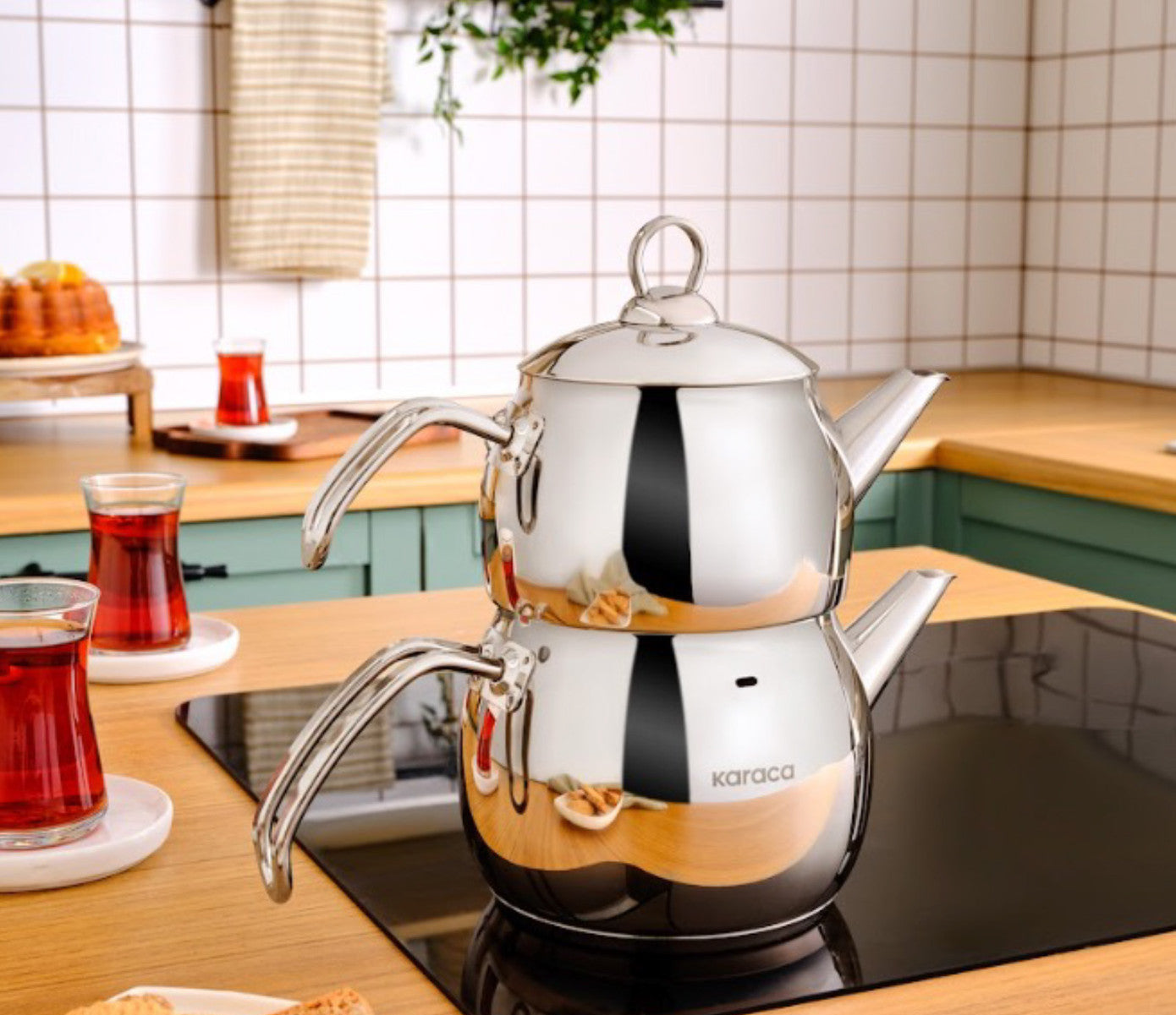 Belinay Induction Based Midi Metal Teapot Set