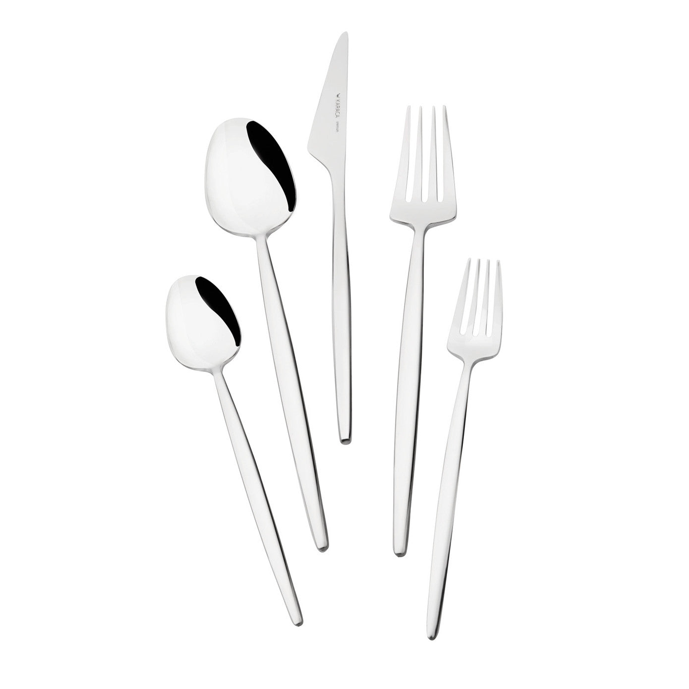 316 Premium Moongate Platinum 12 Person 84 Piece Cutlery Set