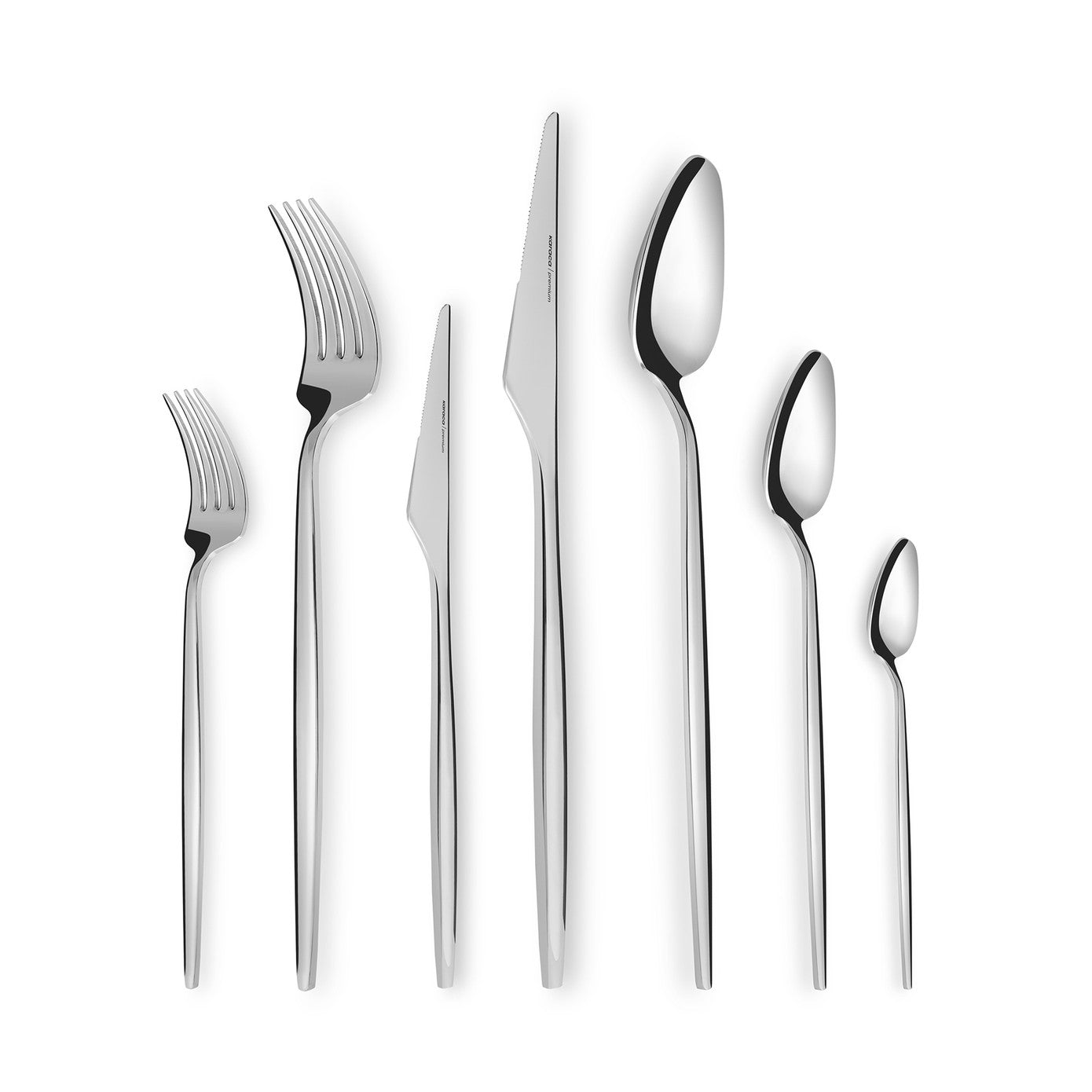 316 Premium Moongate Platinum 12 Person 84 Piece Cutlery Set