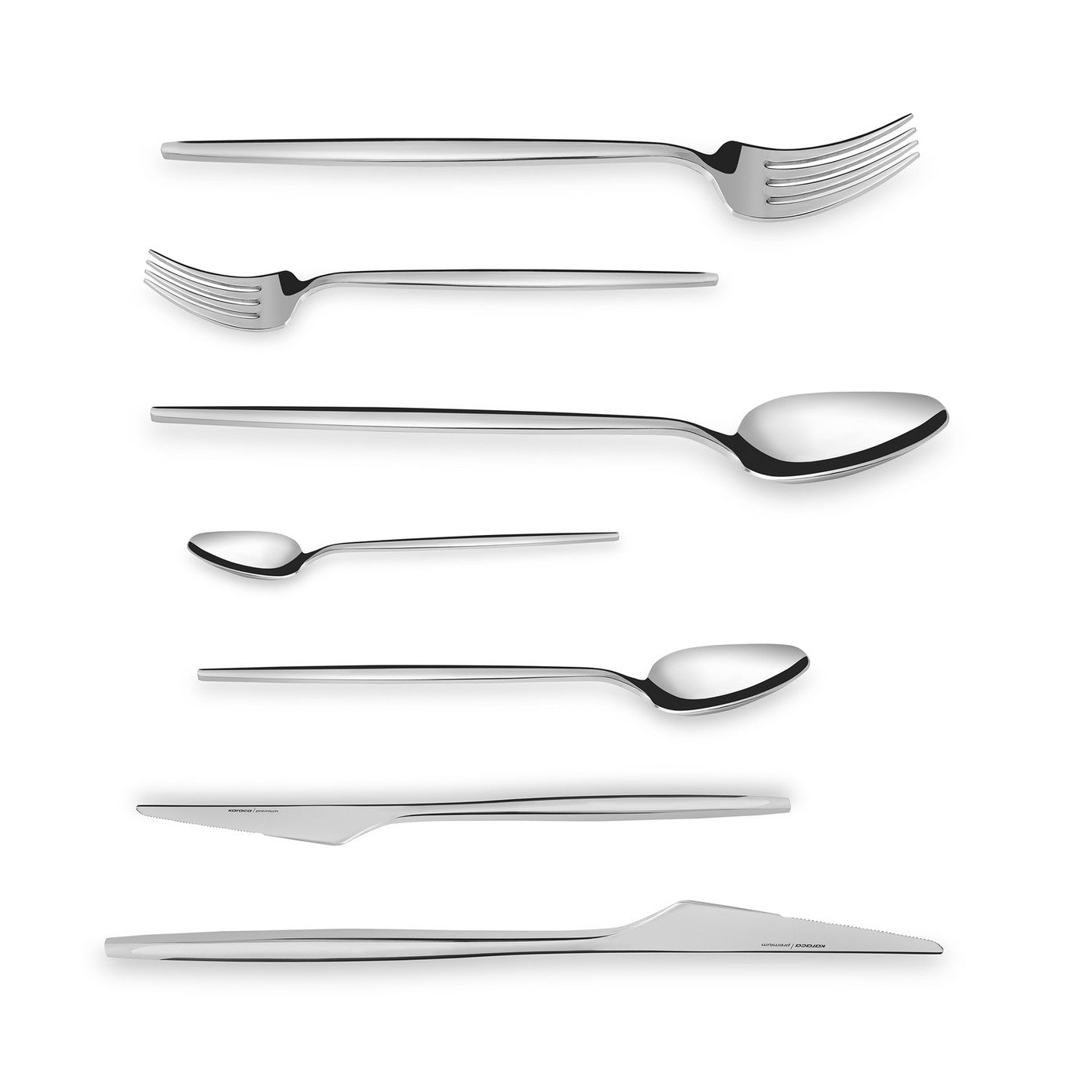 316 Premium Moongate Platinum 12 Person 84 Piece Cutlery Set