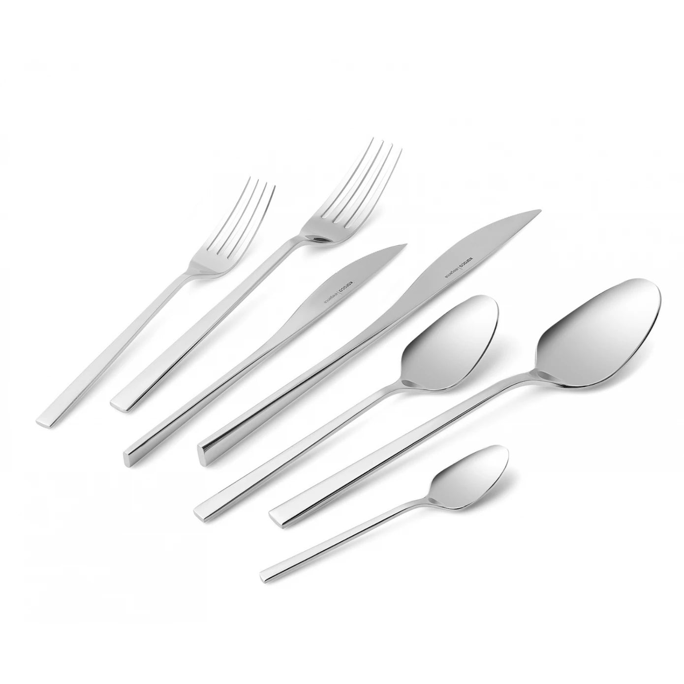 Karaca Elegance New Everest Platinum 12 Person 84 Piece Cutlery Set for 12 People
