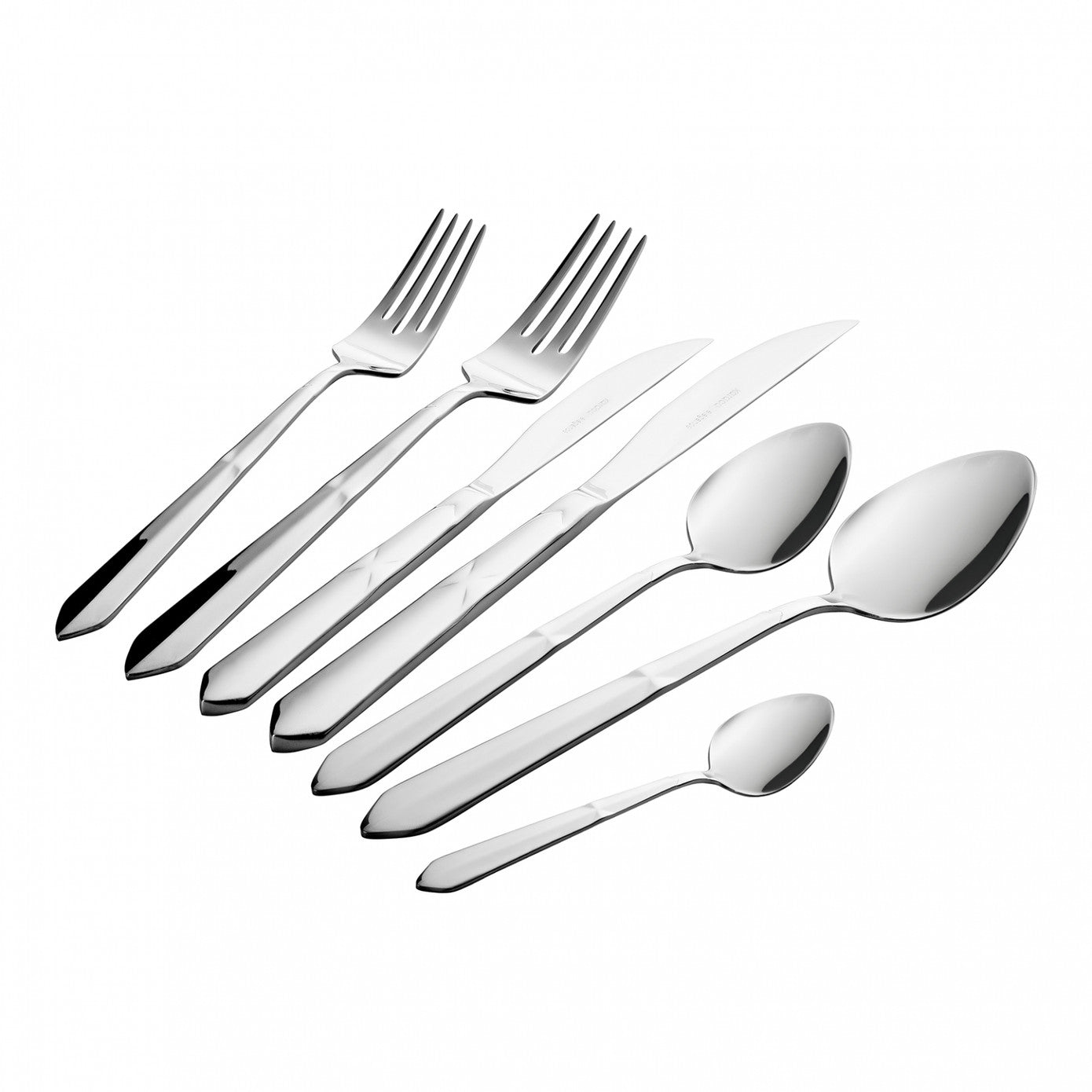 316+ Elegance Diamond Platinum 12 Person 84 Piece Cutlery Set