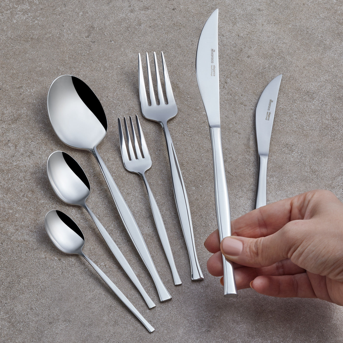 Istanbul 84 Piece Elegance Cutlery Set for 12 People