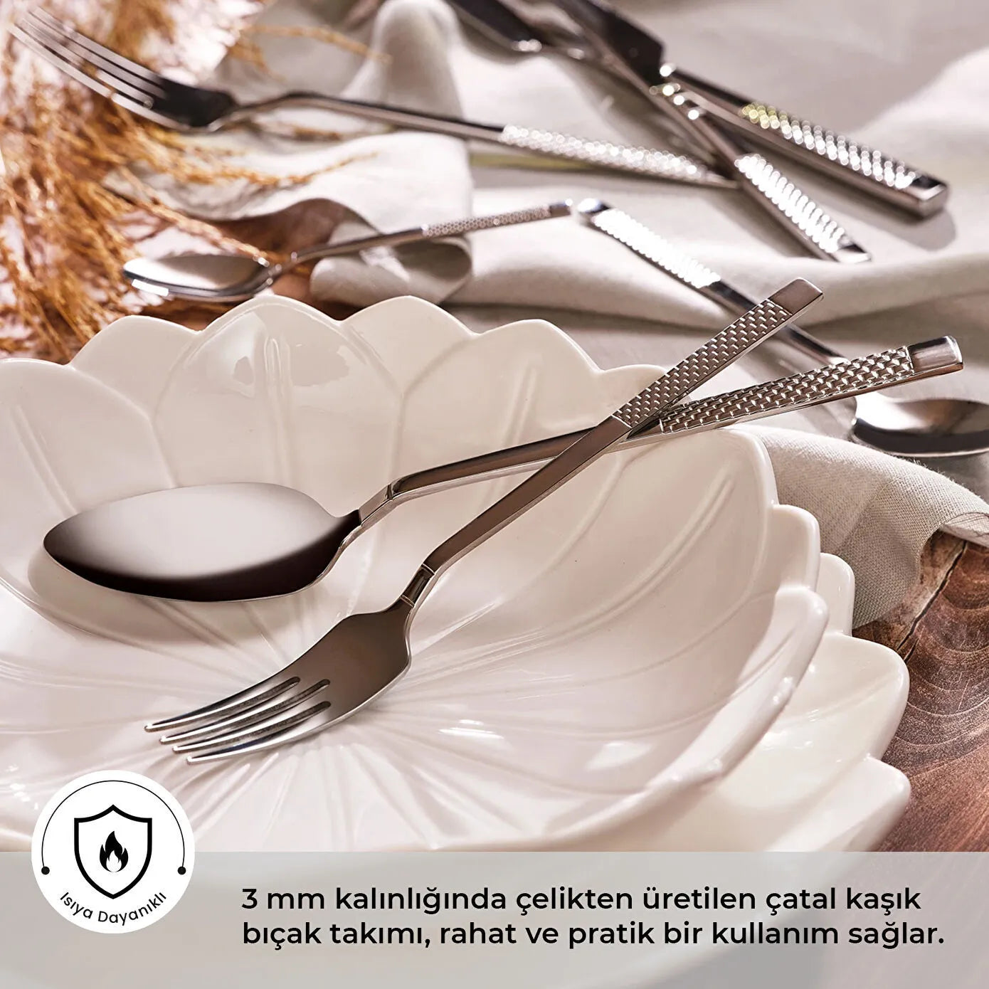 Side 84 Piece Cutlery Set for 12 People