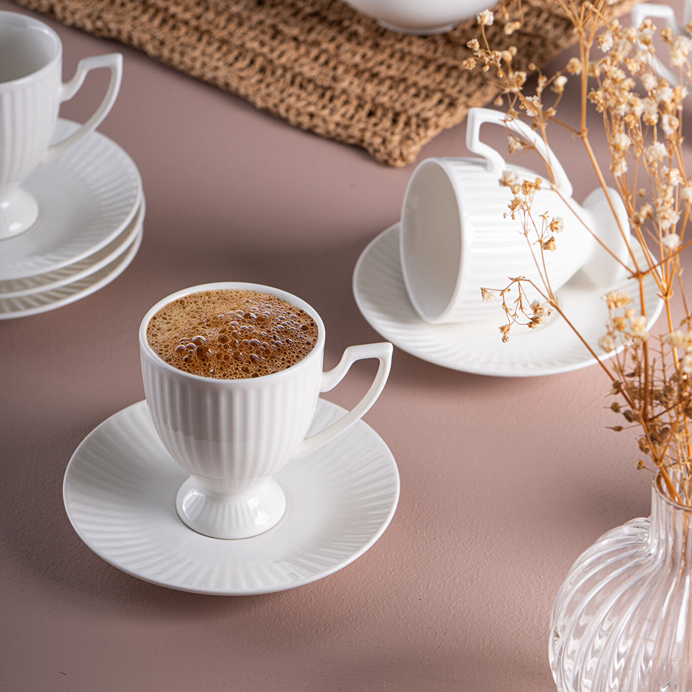 Mahir Coffee Cup Set for 6 People 90 ml