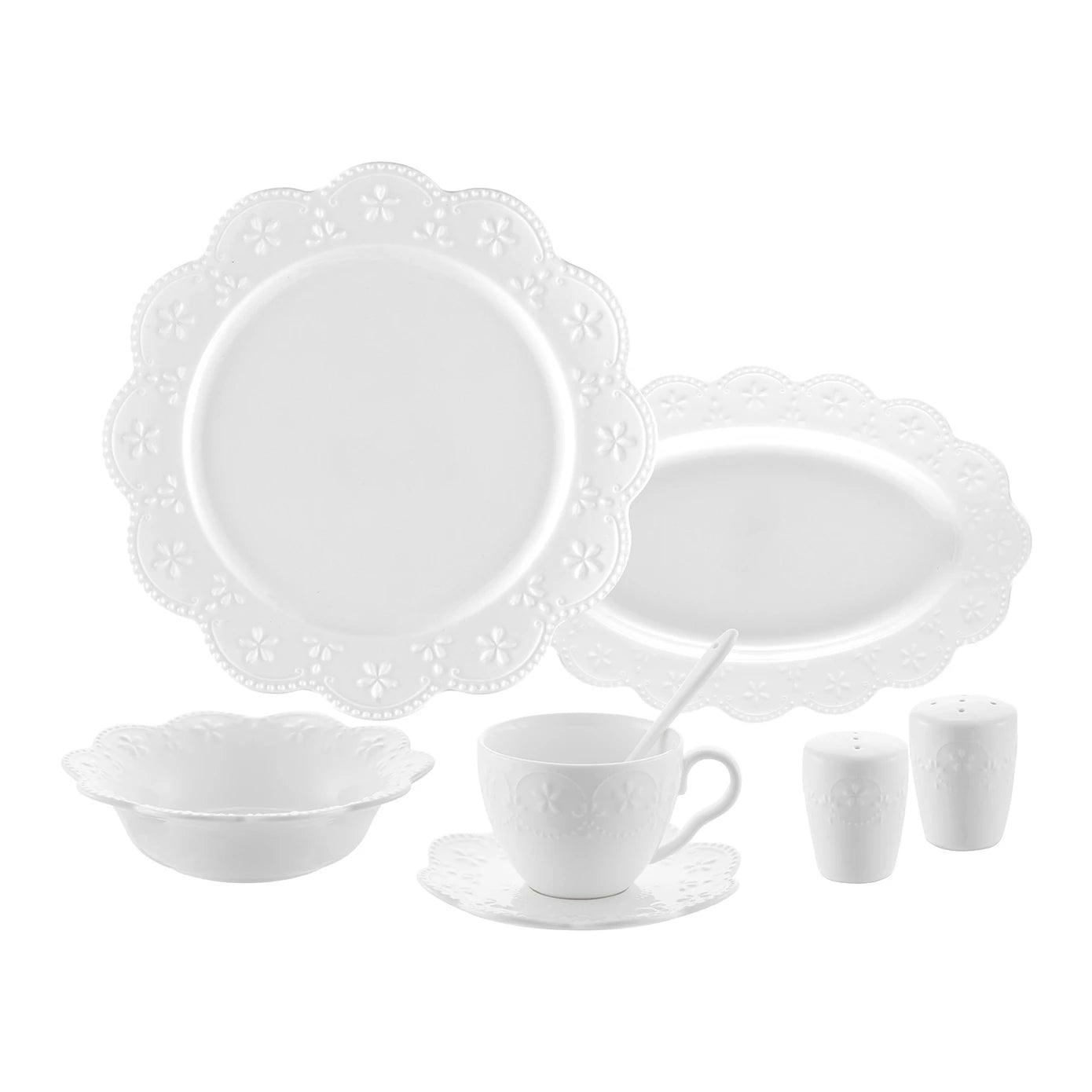 Akay 32 Piece 6 Person Breakfast Porcelain Set