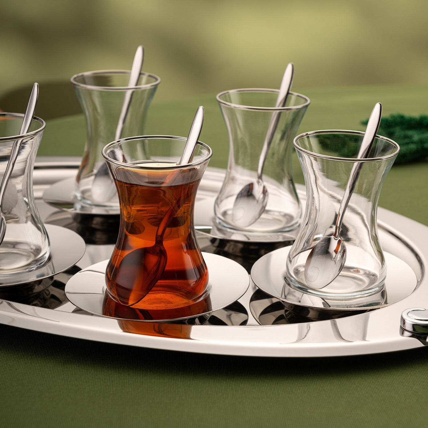 Abbie 19 Piece Tea Set 125 ml Platinum