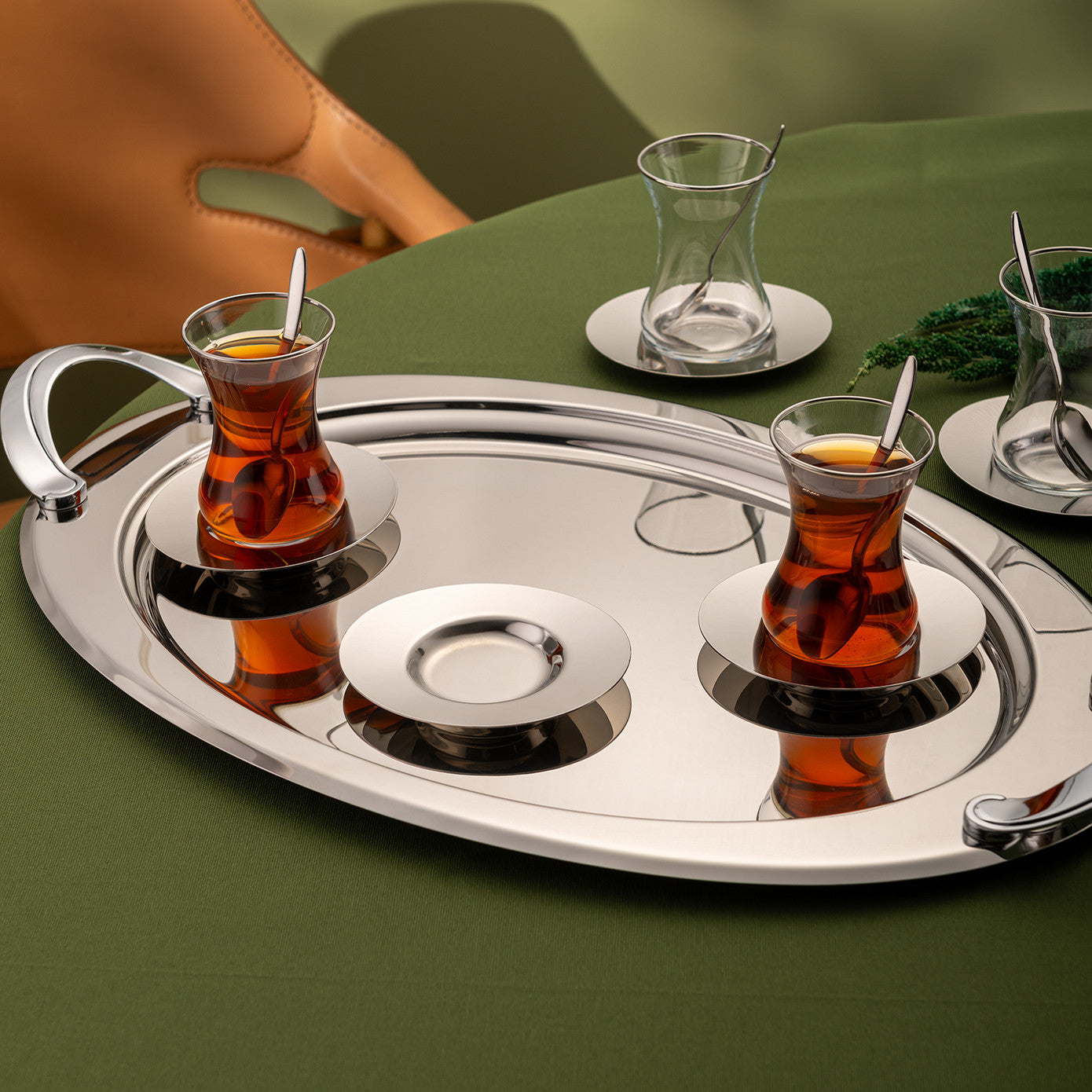 Abbie 19 Piece Tea Set 125 ml Platinum