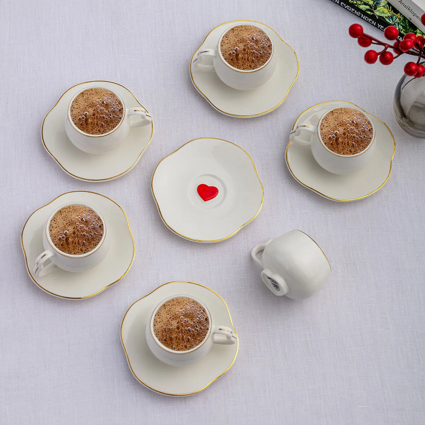 Heart to Heart 6-Piece Coffee Cup Set 90 ml