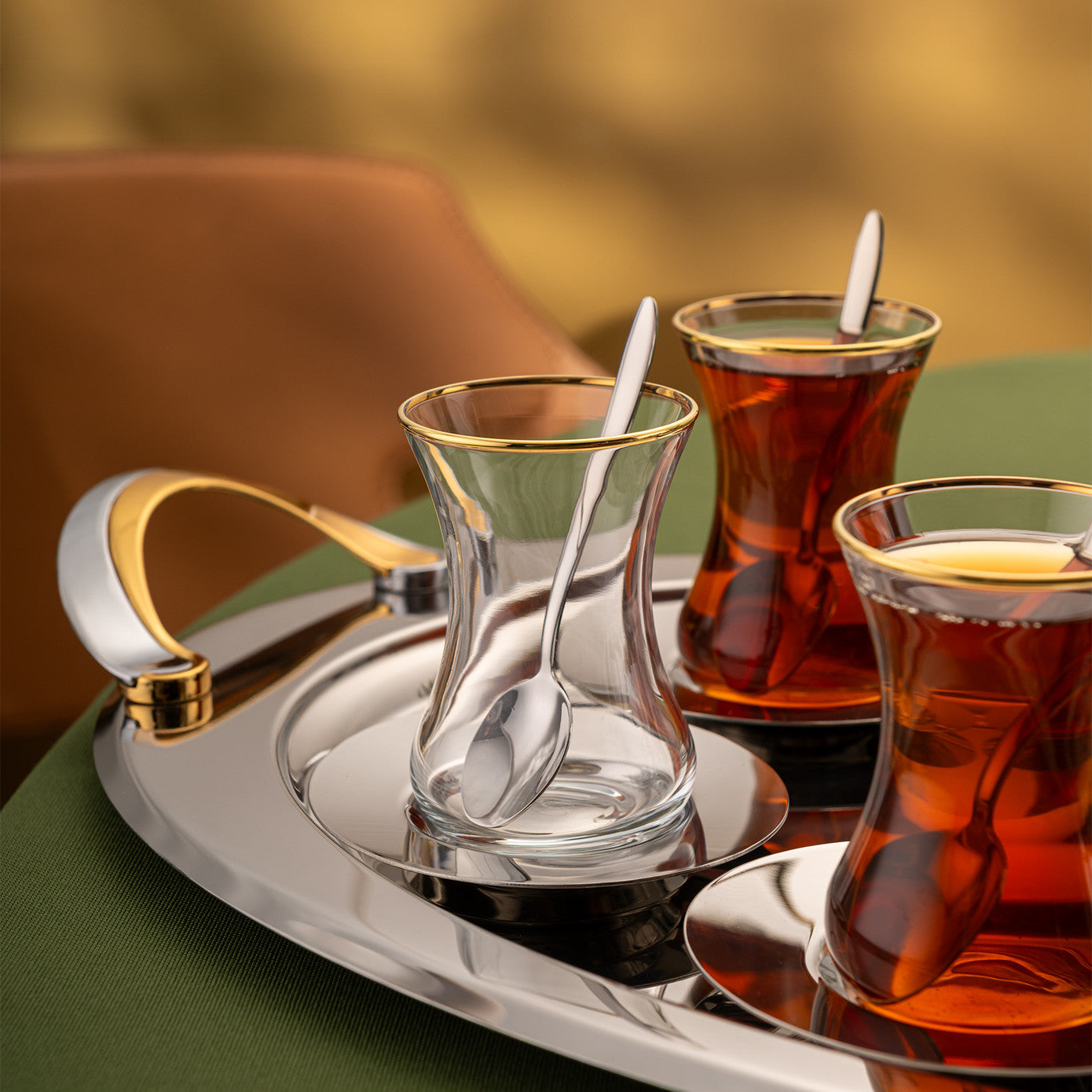 Abbie 19 Piece Tea Set 125 ml Gold