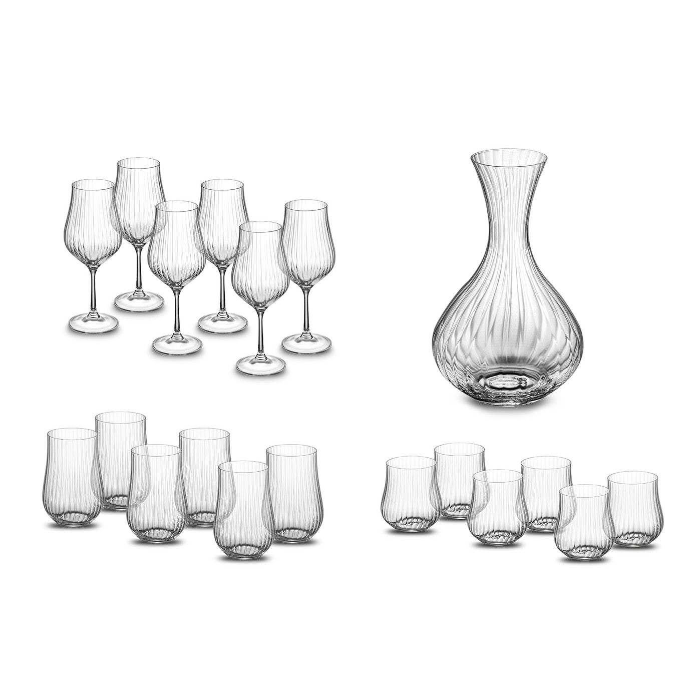 Emsan Vetro 19 Piece Glass Set