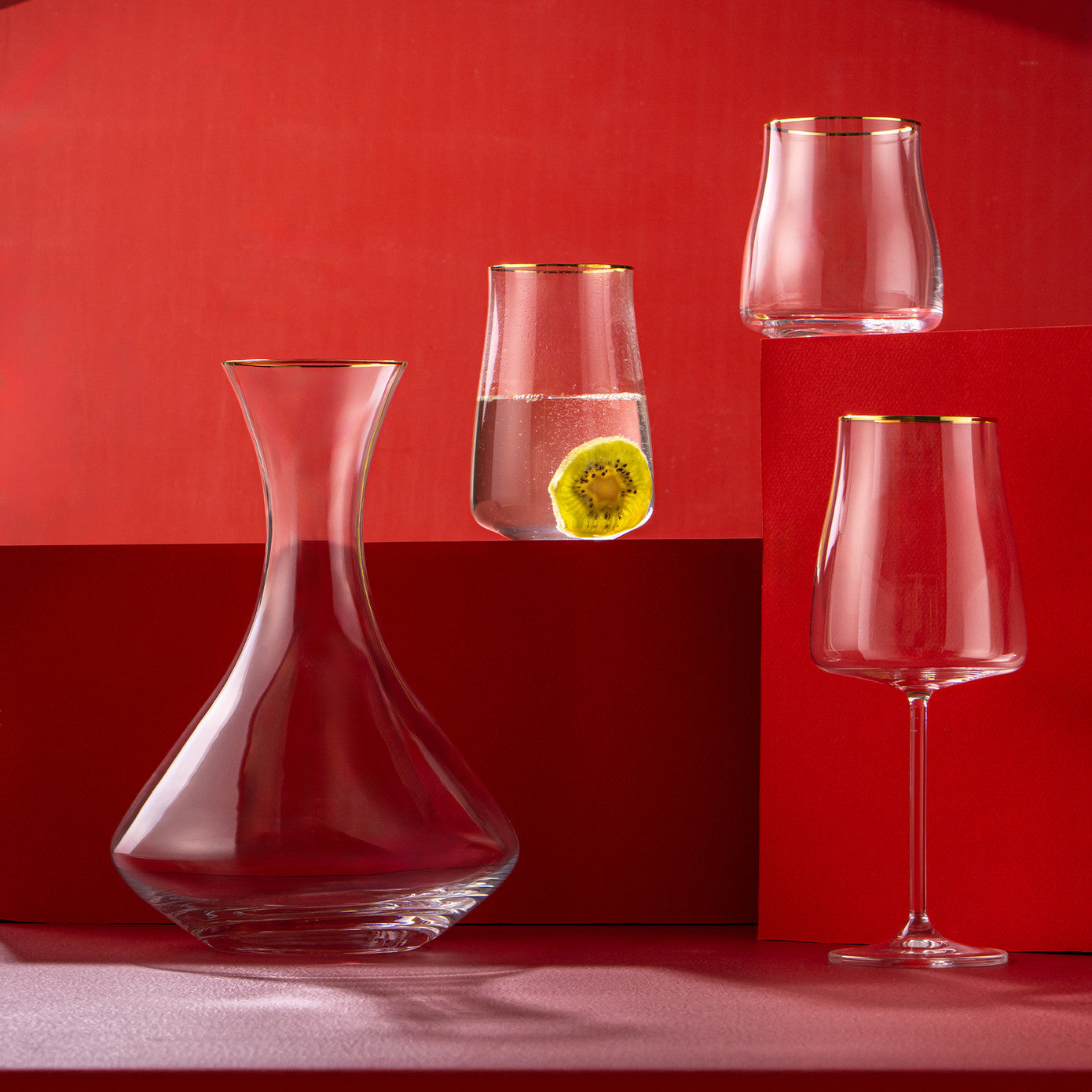 Emsan Brillante 19 Piece Glass Set Gold