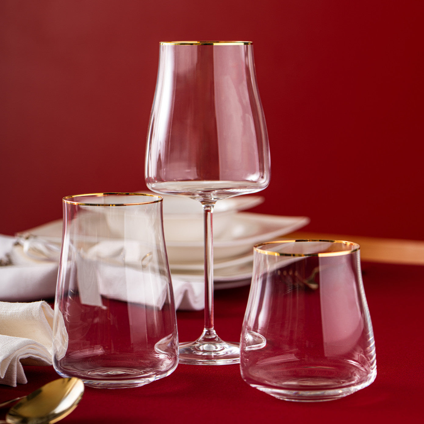 Emsan Brillante 19 Piece Glass Set Gold